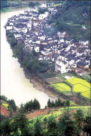 石潭村风景图
