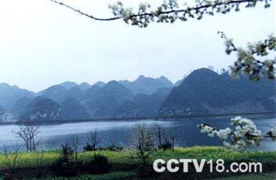 百花湖风景图